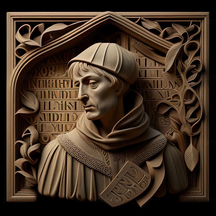 3D model Sonnets Petrarch 1374 (STL)